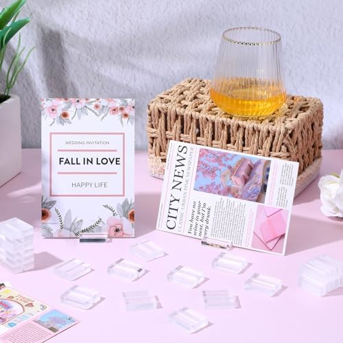 50 Pcs Clear Acrylic Place Card Holders for Wedding and Events