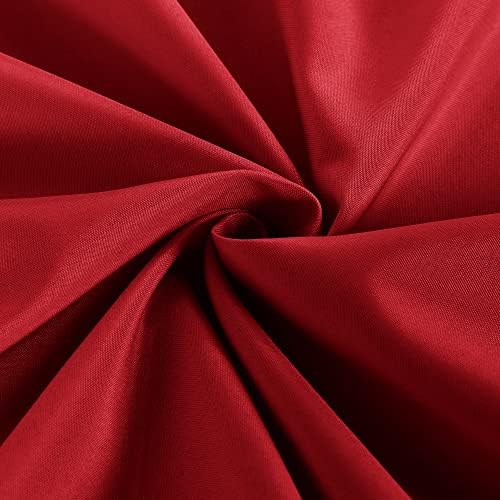 Obstal 2 Pack 6FT Red Tablecloths for Folding Tables