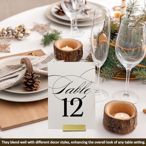 24 PCS Gold Table Number Holders Metal Place Card Stands