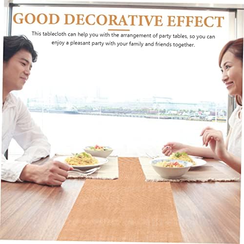 Zerodeko Natural Linen Table Runner for Rustic Wedding Decor