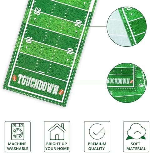 Football Themed Table Runner for Birthday Parties and Game Days