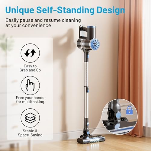 VIPSUN Cordless Stick Vacuum Cleaner 6-in-1 Self-Standing
