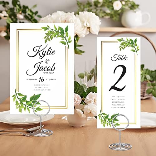 100 Mini Place Card Holders - 2 Inch Silver Table Number Stands