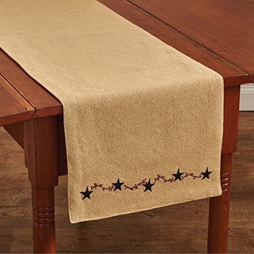 Park Designs Burlap Star Table Runner 13x54