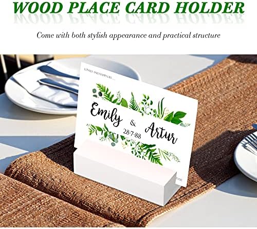 12 Piece Wooden Place Card Holders for Wedding Events 1