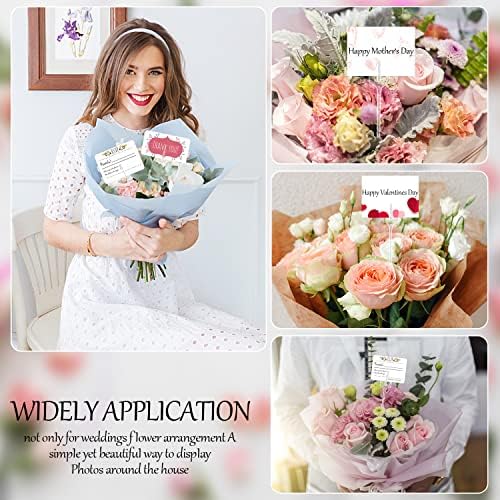 CCINEE 100pcs Clear Plastic Floral Pick Holders 9 Inches