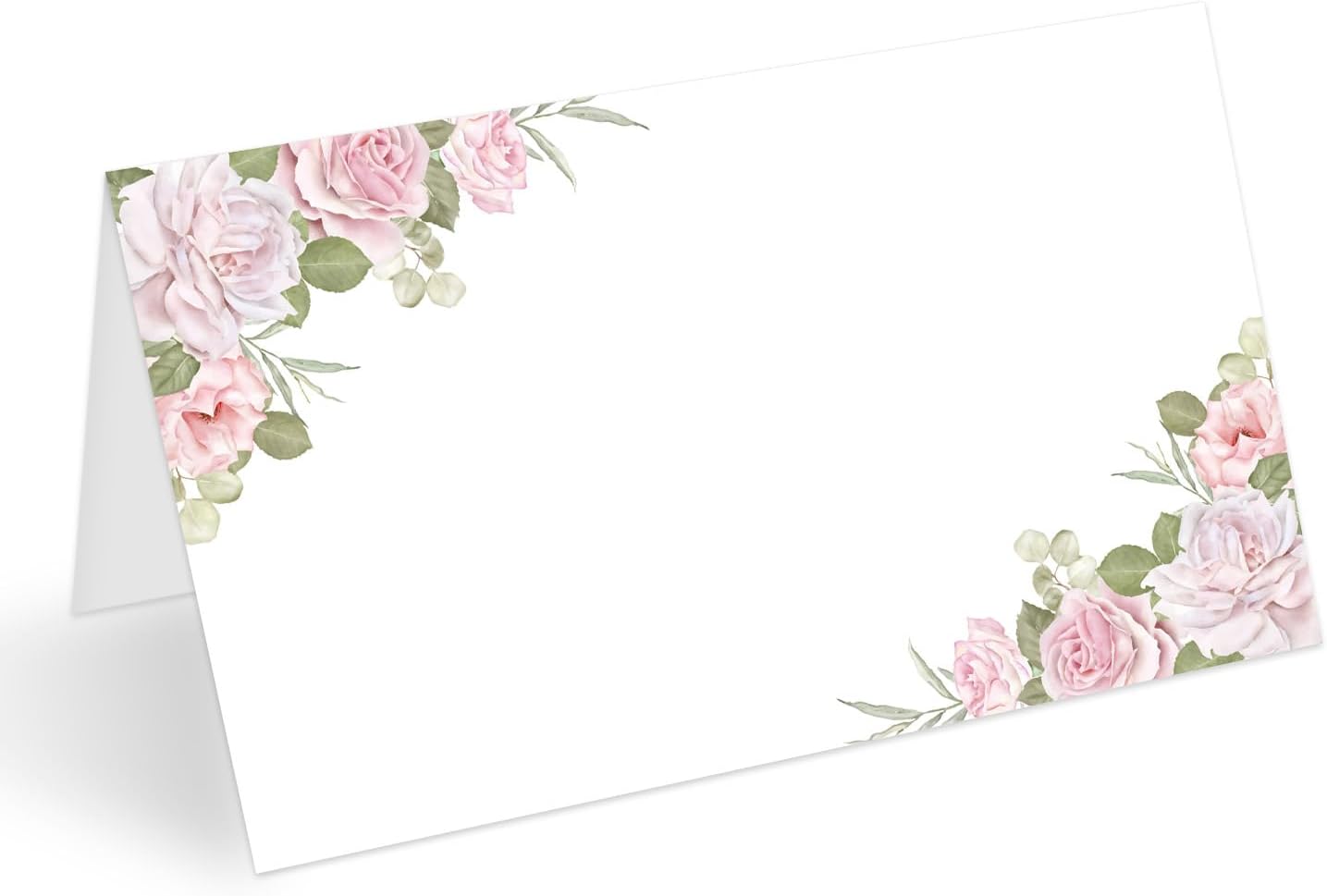 Pink Flower Place Cards Set of 25 Wedding Reception Party Cards