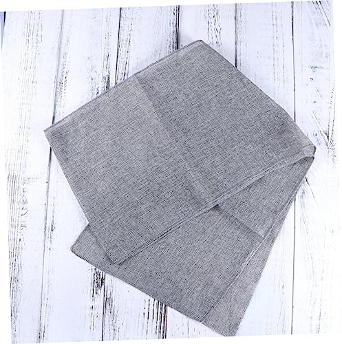 KICHOUSE Gray Burlap Table Runner Elegant Imitated Linen Decor