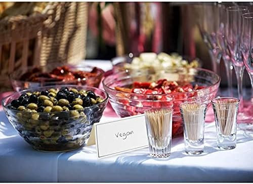 100 Pack Silver Foil Border Place Cards for Events