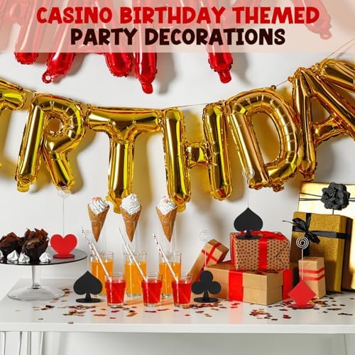 12 Pcs Casino Themed Place Card Holders Poker Shaped Table Number Stands