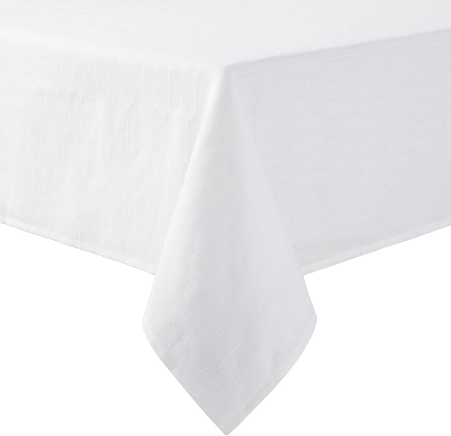 Martha Stewart Honeycomb Tablecloth 60x84 White