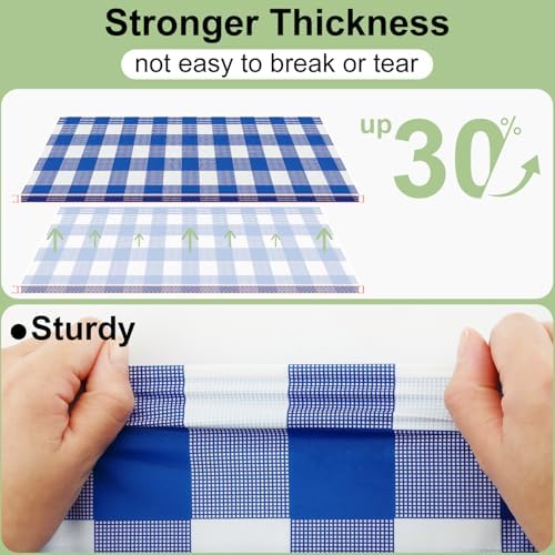 Misaya 8 Pack Buffalo Checkered Tablecloths 54x108 Inch Waterproof