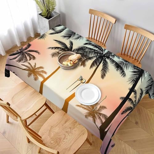 TKS MITLAN Tropical Tablecloth 60x84 Inch Rectangle Dinner Party Decor