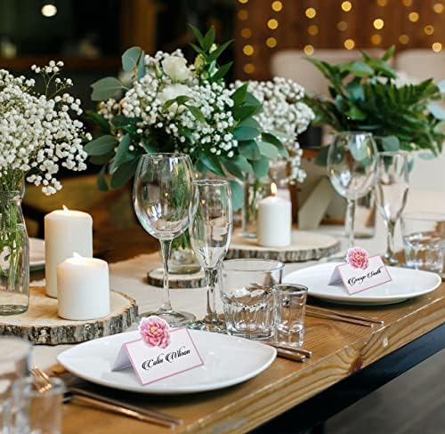 Gift Boutique 100 Pink Peony Flower Place Cards