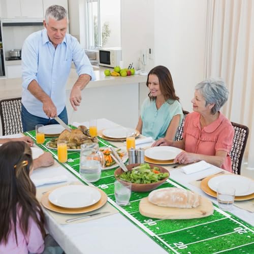 Football Themed Table Runner for Birthday Parties and Game Days