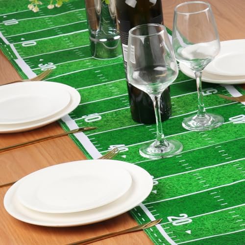 Football Themed Table Runner for Birthday Parties and Game Days