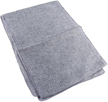 KICHOUSE Gray Burlap Table Runner Elegant Imitated Linen Decor