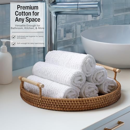 Living Fashions Bar Towels 12 Pack 16x19 Premium Cotton