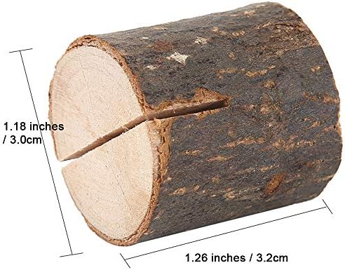 WOHENI Rustic Wood Place Card Holders for Wedding and Events
