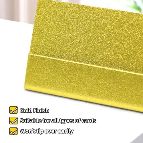12 Pack Gold Table Number Holders for Events and Parties