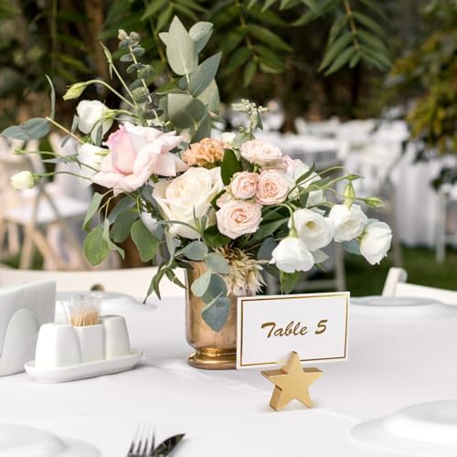 Kigley 24 Pcs Star Wooden Table Place Card Holders