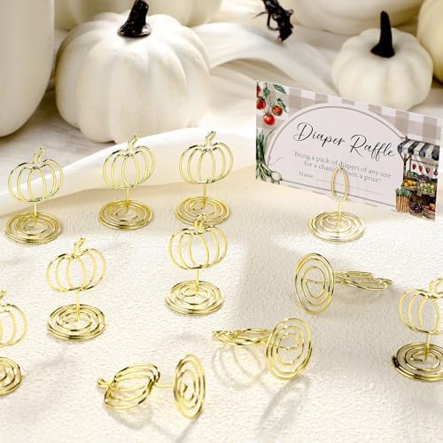 Rtteri 30 Pcs Fall Pumpkin Photo Holders for Centerpieces