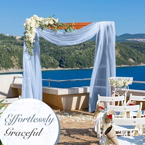 Dusty Blue Cheesecloth Table Runner 3 Pack