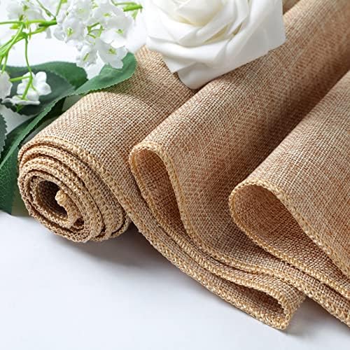Breling 6 Pcs Burlap Table Runner Set