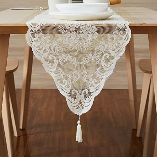Warm Home Designs Ivory Lace Table Runner 14x72