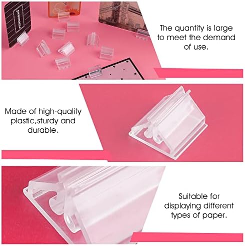 24PCS Clear Acrylic Place Card Holders for Wedding Photos and Memos