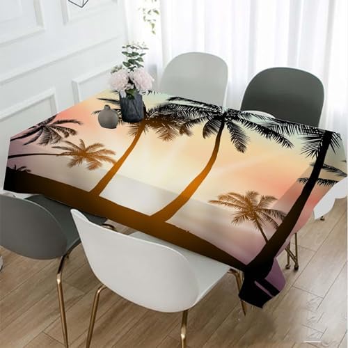 TKS MITLAN Tropical Tablecloth 60x84 Inch Rectangle Dinner Party Decor