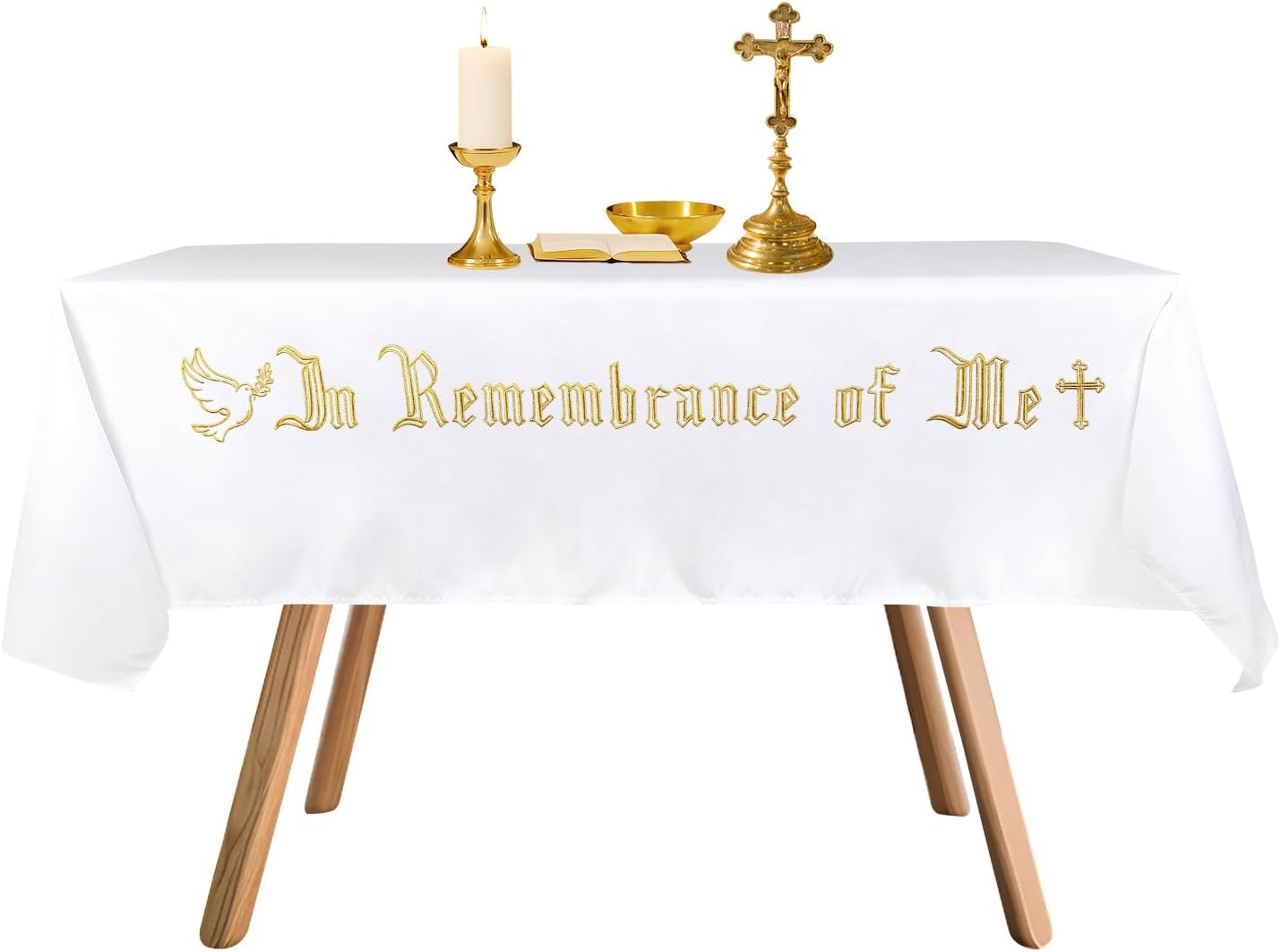 TALPGOD In Remembrance of Me Communion Tablecloth 882x52in