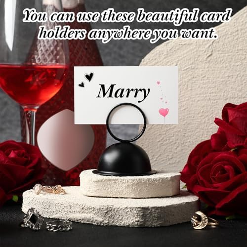 24 Pcs Black Metal Table Number Holders for Events and Restaurants