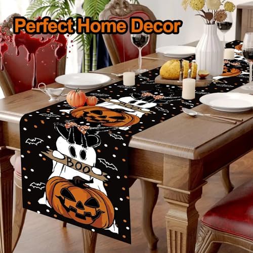 Halloween Ghost Table Runner 13x72 Inches