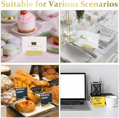 Gold Table Number Holders 12PCS Sturdy Metal Place Card Stands