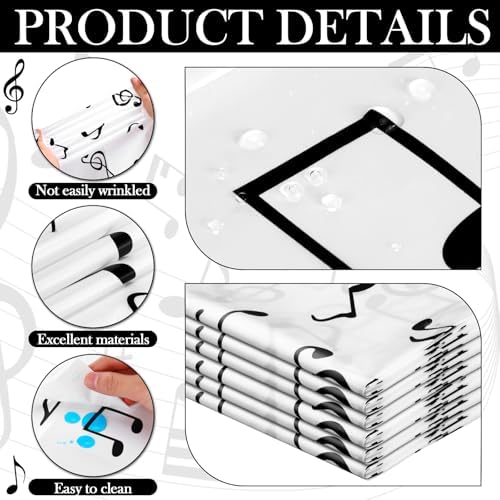 6 Pcs Musical Notes Table Runners for Parties and Weddings