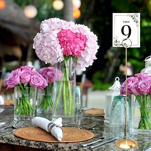 HOHIYA 12 Pc Gold Table Number Holders for Weddings