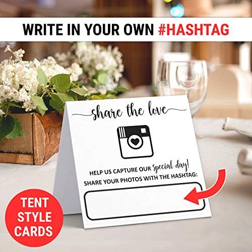 321Done Wedding Hashtag Signs Set of 10
