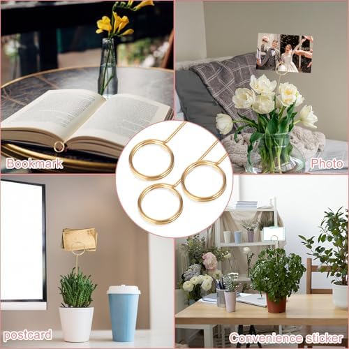 20Pcs Gold Round Place Card Holder for Wedding Parties