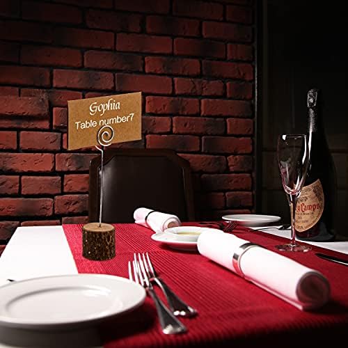 20 Pcs Wood Place Card Holders for Wedding and Party