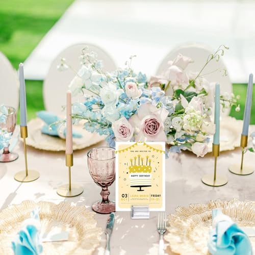 72 Pcs Acrylic Place Card Holders for Wedding Photos and Games