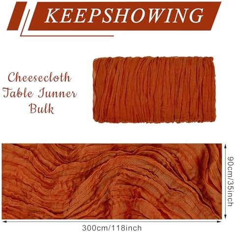 2 Pack Cheesecloth Table Runners 10ft Boho Wedding Decor