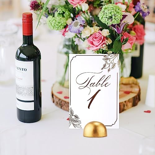 12pcs Round Table Number Stands Modern Place Card Holders - Gold