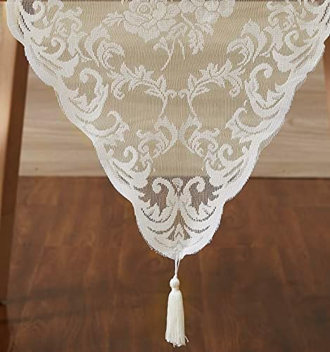 Warm Home Designs Ivory Lace Table Runner 14x72