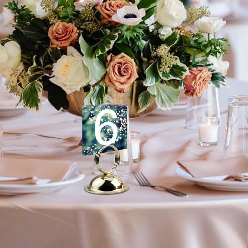 Gold Table Number Holders 14 Pack for Wedding Events