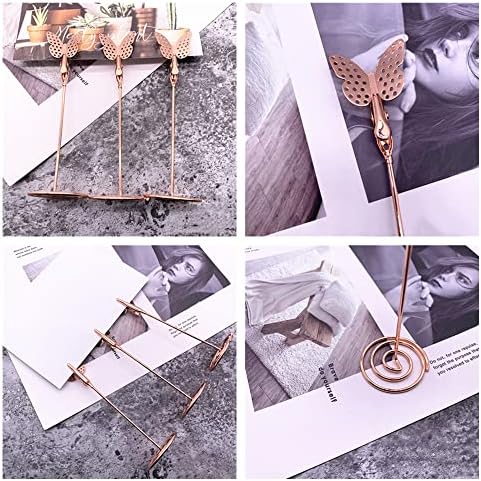 Butterfly Table Number Holders 10Pcs Rosegold