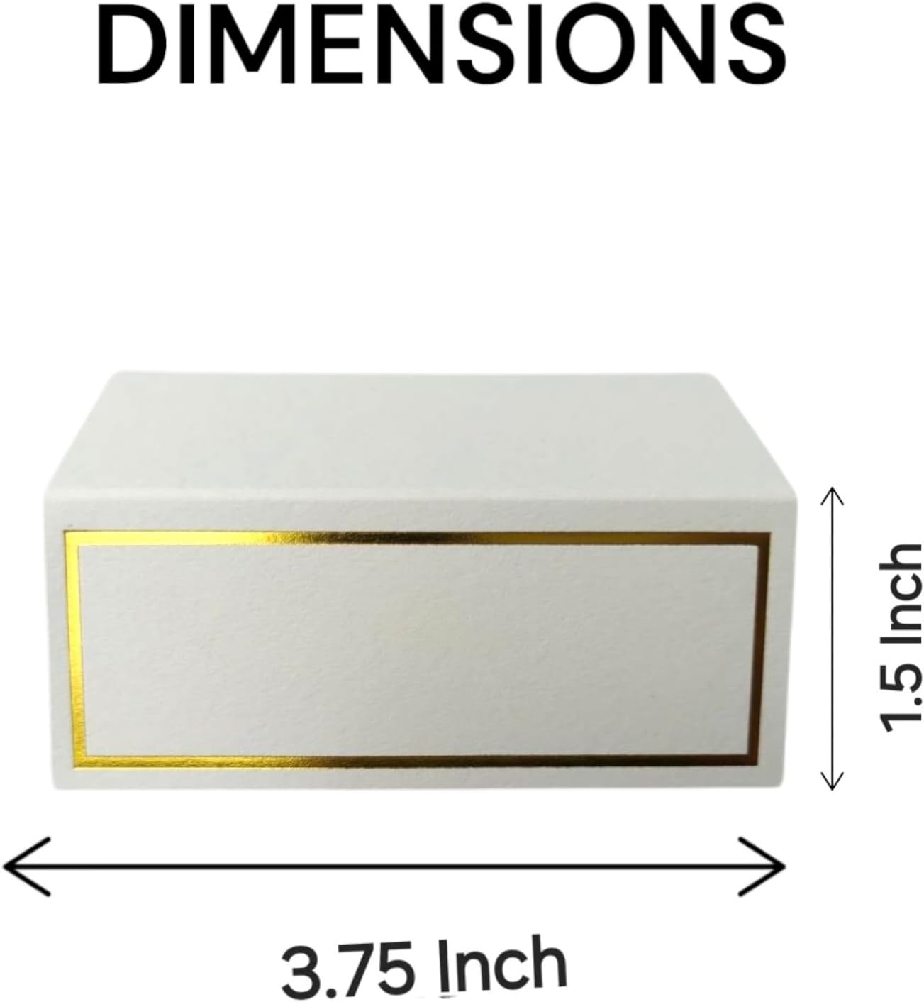 EVASTER Place Cards with Gold Foil Border Pack of 100