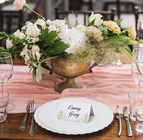 Gift Boutique 100 Pack Gold Leaf Place Cards