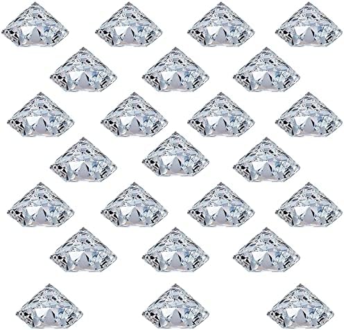 HOHIYA 24 Piece Clear Acrylic Diamond Place Card Holder