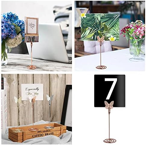 Butterfly Table Number Holders 10Pcs Rosegold